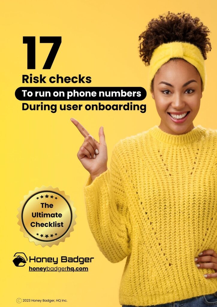 Phone number risk check leaflet front page